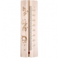 Птз Термометр для бани и сауны, полукруглый, 7,4x24,5 см,~(BE-Q-L35H)