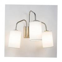 Lights Up! Coopster 3-Light Wall Sconce 4013BN-White-Linen, настенный светильник бра