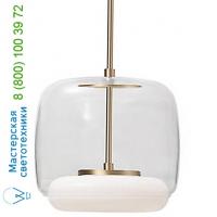 Kuzco Lighting Enkel LED Mini Pendant Light (Clear Glass Shade with Vintage Brass) - OPEN BOX RETURN , светильник