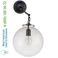 Visual Comfort Katie Globe Bathroom Wall Light TOB 2226BZ/G4-CG, настенный бра