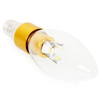 Jazzway Лампа светодиодная  PLED-C37 CLEAR GOLD 3W 4000K 250lm E14P230/50