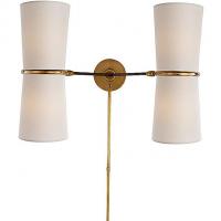 Visual Comfort Clarkson Double Wall Sconce ARN 2003BLK-L, настенный светильник бра