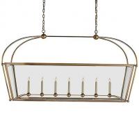 Visual Comfort Plantation 7-Light Linear Suspension Light CHC 5438AB-CG, светильник