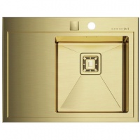 Omoikiri Мойка  akisame 65-in-lg-r, золото, 65х50 см,~(Q2-IS-LED)