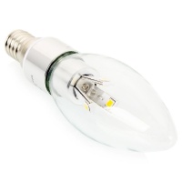 Jazzway Лампа светодиодная  PLED-C37 CLEAR 3W 3000K 250lm E14P230/50