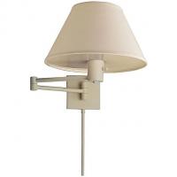 Visual Comfort Classic Swing Arm Wall Sconce with Linen Shade 92000D AN-L Visual Comfort, бра