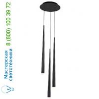 Modern Forms Cascade Etched Glass Round Multi-Light Pendant PD-41803R-BK, светильник