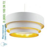 Lights Up! 9275BN-MWG-Metallic-White-&amp;-Gold Deco Deluxe 3-Tier Pendant Light, светильник