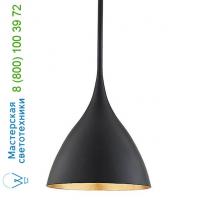 Visual Comfort Agnes Pendant Light (Matte Black/Gild Interior/Small) - OPEN BOX  Visual Comfort, светильник