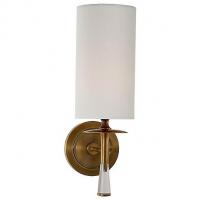 Visual Comfort Drunmore Wall Sconce with Linen Shade ARN 2018BZ/CG-L, настенный светильник