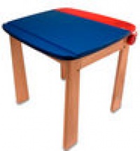I'm Toy Деревянный стол для рисования  С держателем для бумаги и контейнером, цвет: синий