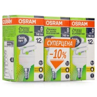 Osram Упаковка ламп 3шт.  Dulux Superstar Micro Twist 12Вт, 827, E14