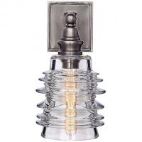 Visual Comfort CHD 2472PN-CG Covington Wall Sconce with Ribbed Glass, настенный светильник