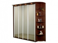 Орматек Шкаф-купе ЭЛИТ 4х дверный с 4 зеркальными дверями и правым угловым терминалом