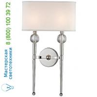 Hudson Valley Lighting 8422-PN Rockland Two Light Wall Sconce Hudson Valley Lighting, настенный светильник бра