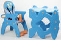 Leader kids Стул-трансформер  D-008, цвет: голубой/оранжевый