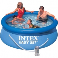 Intex Бассейн с надувным кольцом  easy set, картриджный фильтрующий насос 220в, 2006 л/ч, Ё244x76 см,~(NAL4RB9)
