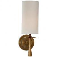 Visual Comfort Drunmore Wall Sconce with Linen Shade ARN 2018BZ/CG-L, настенный светильник