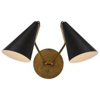 Visual Comfort Clemente Double Wall Sconce ARN 2059HAB-BLK, настенный светильник бра