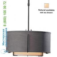 Hubbardton Forge Exos Small Double Shade Pendant (Dark Smoke/Natural/Standard) - OPEN BOX RETURN , светильник